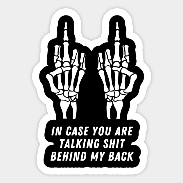 Skeleton middle finger quote Sticker by Yula Creative